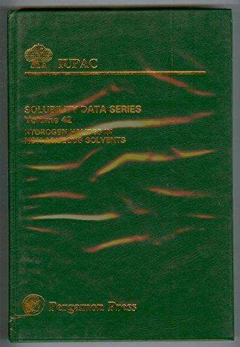 Book Hydrogen Halides In Non-aqueous Solvents. Volume 42. Solubility Data Series free