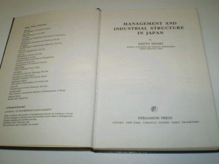 Book Management and industrial structure in Japan (Pergamon international library of science, technology, engineering, and social studies) free