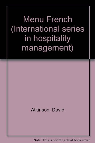 Book Menu French (International series in hospitality management) free