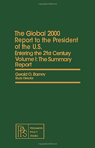 Book The global 2000 report to the President of the U.S., entering the 21st century: A report (Pergamon policy studies on policy, planning, and modeling) free