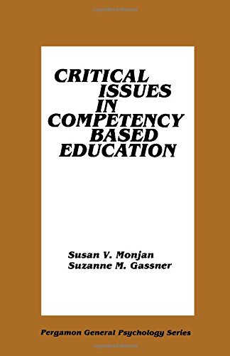 Book Critical issues in competency based education (Pergamon general psychology series) free