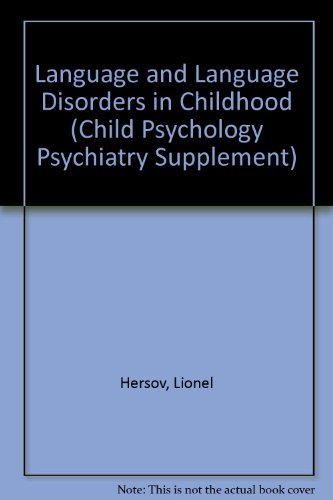 Book Language and language disorders in childhood free
