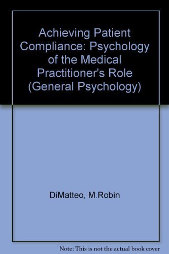 Book Achieving Patient Compliance (General Psychology) free