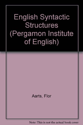 Book English Syntactic Structures (Language courses / Pergamon Institute of English) free