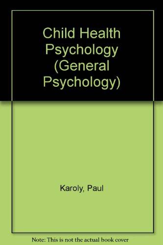 Book Child Health Psychology: Concepts And Issues free
