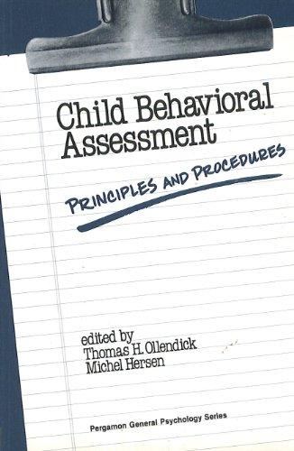 Book Child behavioral assessment: Principles and procedures (Pergamon general psychology series) free