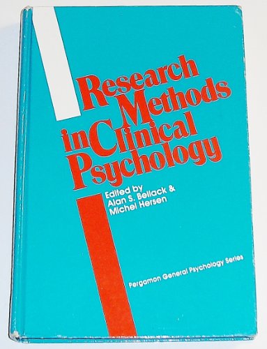 Book Research methods in clinical psychology (Pergamon general psychology series) free