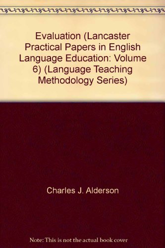 Book Evaluation (lancaster Practical Papers In English Language Education, Vol 6) free