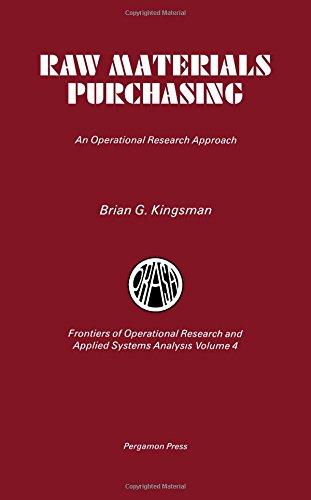 Book Raw Materials Purchasing: An Operational Research Approach free