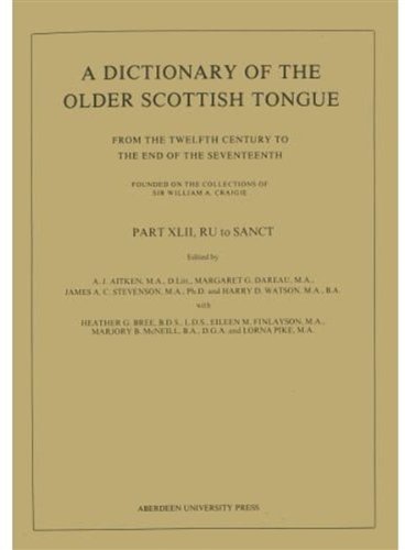 Book A Dictionary of the Older Scottish Tongue from the Twelfth Century to the End of the Seventeenth, Vol. 8 free