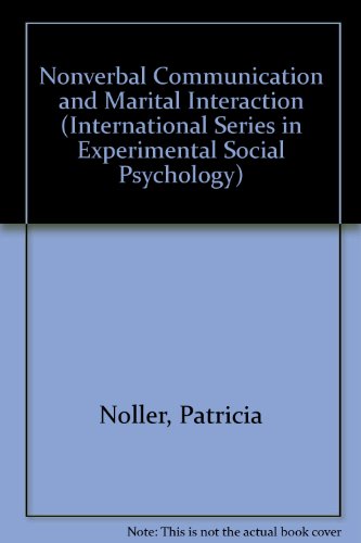 Book Nonverbal Communication And Marital Interaction (international Series In Experimental Social Psychology) free
