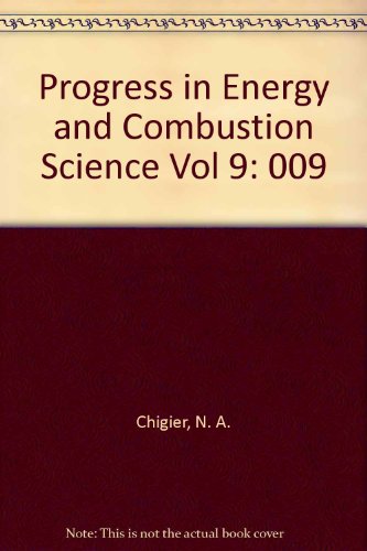 Book Progress In Energy And Combustion Science free