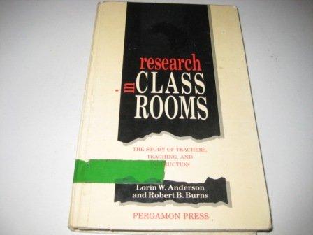 Book Research in Classrooms: The Study of Teachers, Teaching, and Instruction free