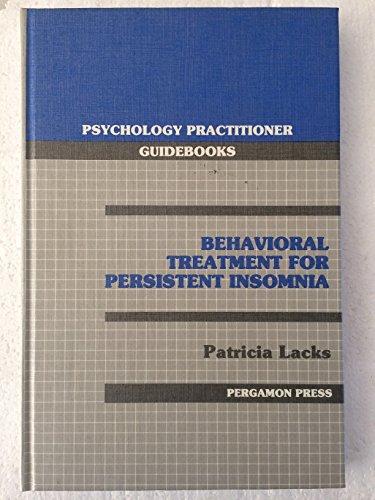 Book Behavioral treatment for persistent insomnia (Psychology practitioner guidebooks) free