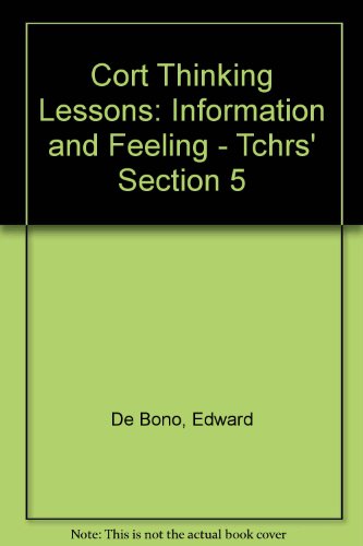 Book Cort Thinking Program: Cort 5 - Information & Feeling free