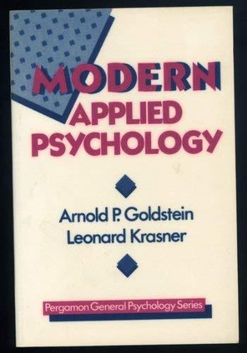 Book Modern applied psychology (Pergamon general psychology series) free