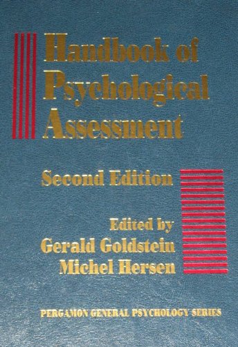 Book Handbook of psychological assessment (Pergamon general psychology series) free