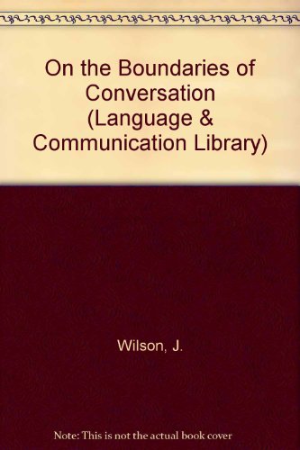 Book On The Boundaries Of Conversation free