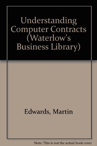 Book Understanding Computer Contracts (Waterlow's Business Library) free