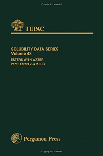Book Esters with Water Part I: Esters 2-C to 6-C free