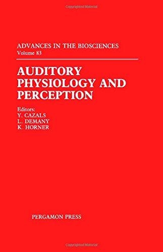 Book Auditory Physiology and Perception: Proceedings of the 9th International Symposium on Hearing Held in Carcens, France, on 9-14 Jun 1991 (Advances in the Biosciences) free