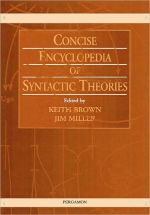 Book Concise Encyclopedia of Syntactic Theories free
