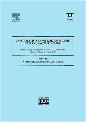 Book Information Control Problems In Manufacturing 2004 (incom 2004) free