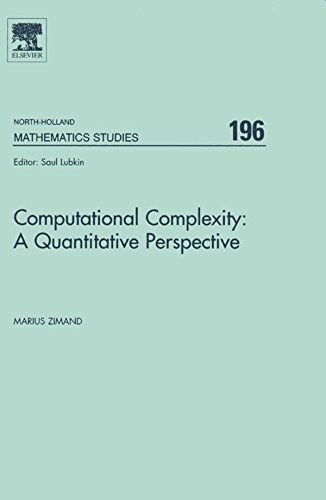 Book Computational Complexity: A Quantitative Perspective (ISSN Book 196) free