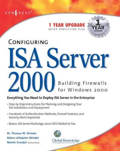 Book Configuring ISA Server 2000( Building Firewalls for Windows 2000 [With CDROM])   [CONFIGURING ISA SERVER 2000] [Paperback] free