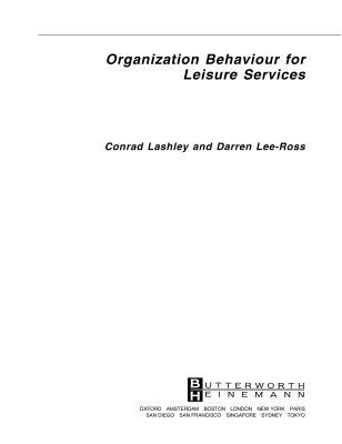 Book Organization Behaviour For Leisure Services free