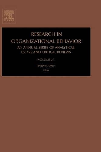 Book Research in Organizational Behavior: An Annual Series of Analytical Essays and Critical Reviews (ISSN Book 27) free