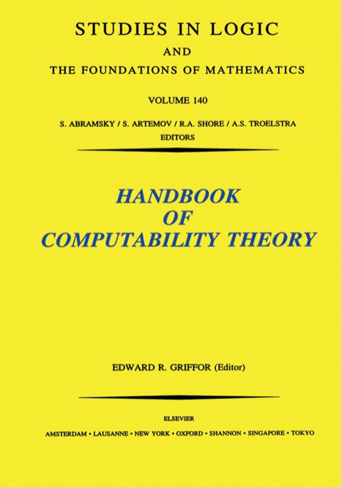 Book Handbook of Computability Theory (ISSN 140) free