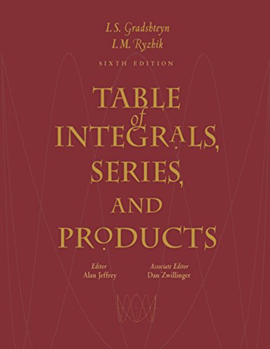 Book Table of Integrals, Series, and Products free