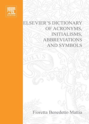 Book Elsevier's Dictionary of Acronyms, Initialisms, Abbreviations and Symbols free