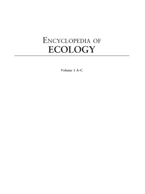 Book Encyclopedia of Ecology free
