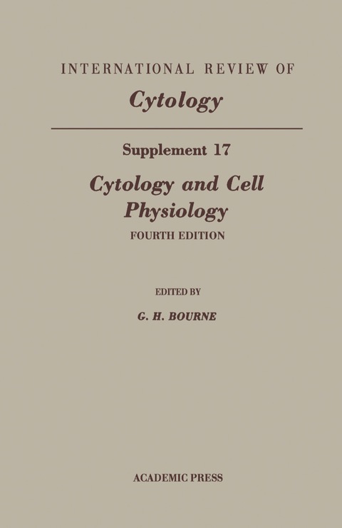 Book Cytology and Cell Physiology, Supplement 17 (ISSN) free