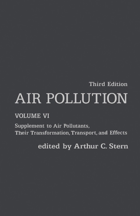 Book Air Pollution: Supplement to Air Pollutants, Their Transformations, Transport, and Effects (Environmental Sciences Book 6) free