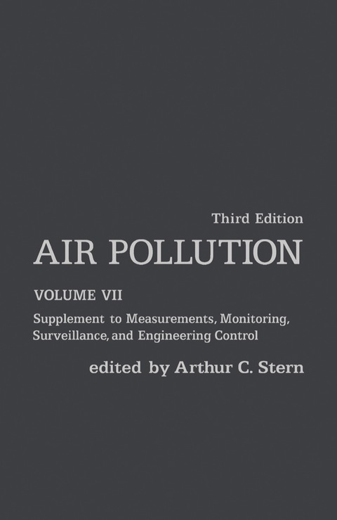 Book Air Pollution: Supplement to Measurements, Monitoring, Surveillance, and Engineering Control (Environmental Sciences Book 7) free