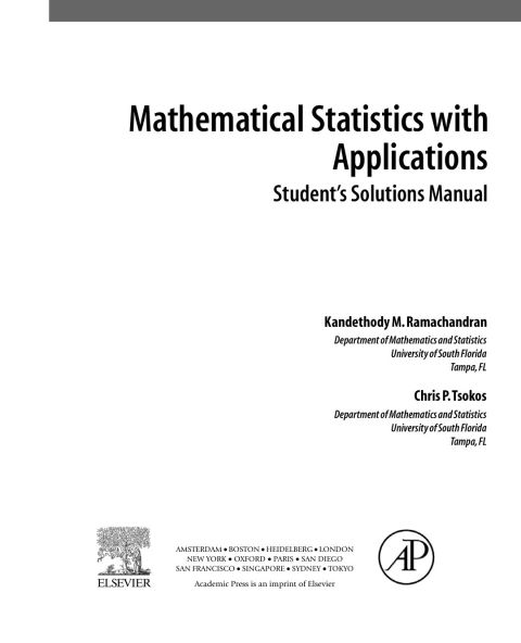 Book Student Solutions Manual, Mathematical Statistics with Applications free