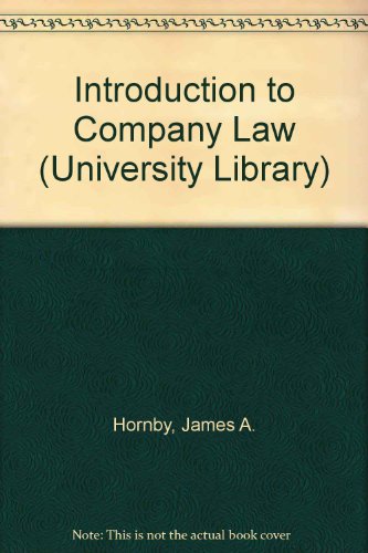 Book An Introduction To Company Law free