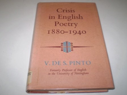 Book Crisis in English poetry 1880-1940 (Hutchinson university library. English literature) free