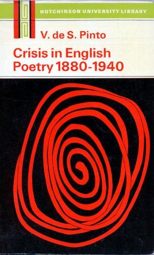 Book Crisis in English poetry 1880-1940 (Hutchinson university library. English literature) free