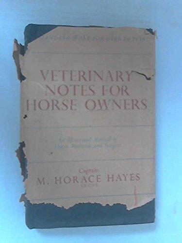 Book Veterinary Notes for Horse Owners; an illustrated manual of horse medicine and surgery free