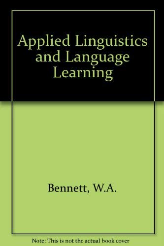 Book Applied Linguistics And Language Learning free