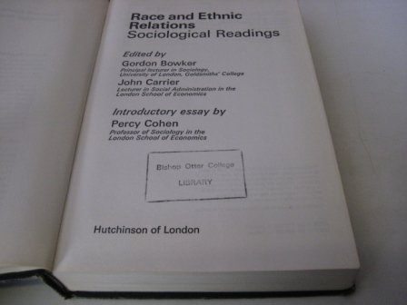 Book Race And Ethnic Relations: Sociological Readings free