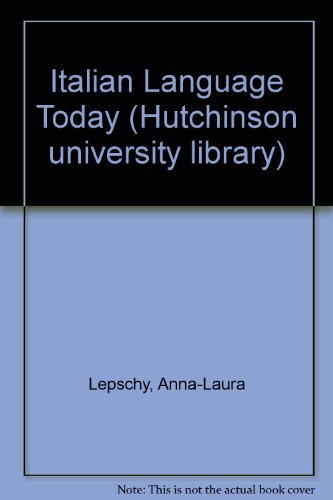 Book Italian Language Today (hutchinson University Library) free