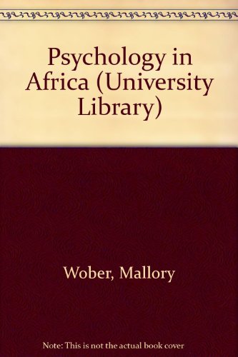 Book Psychology In Africa (univ. Lib.) free