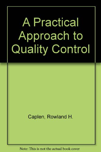 Book Practical Approach To Quality Control free