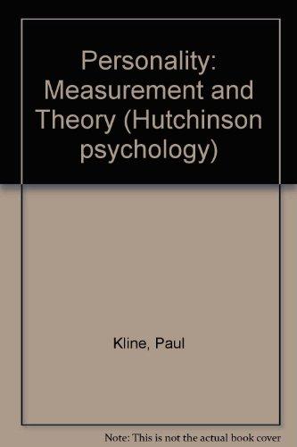 Book Personality, measurement, and theory (Hutchinson psychology) free