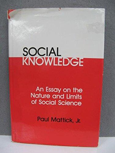 Book Social knowledge: An essay on the nature and limits of social science free